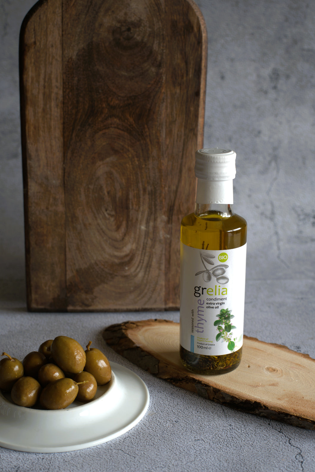 Huile d'olive extra vierge BIO au thym (100ml)