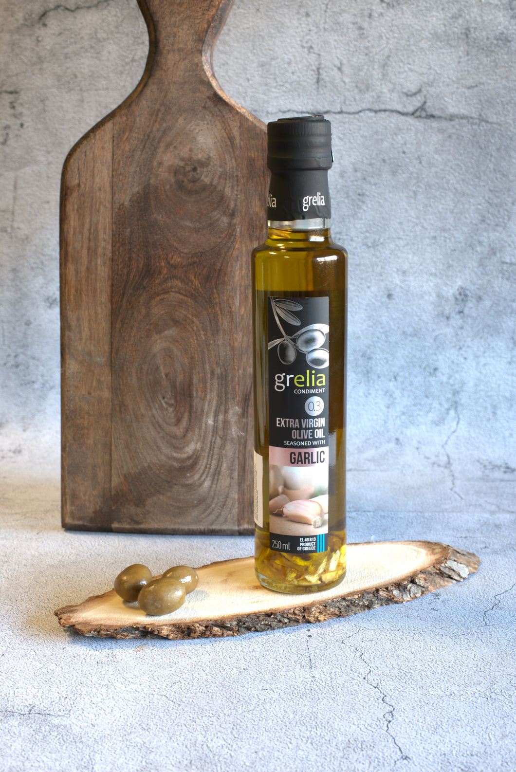 Huile d'olive extra vierge à l'ail (250ml)