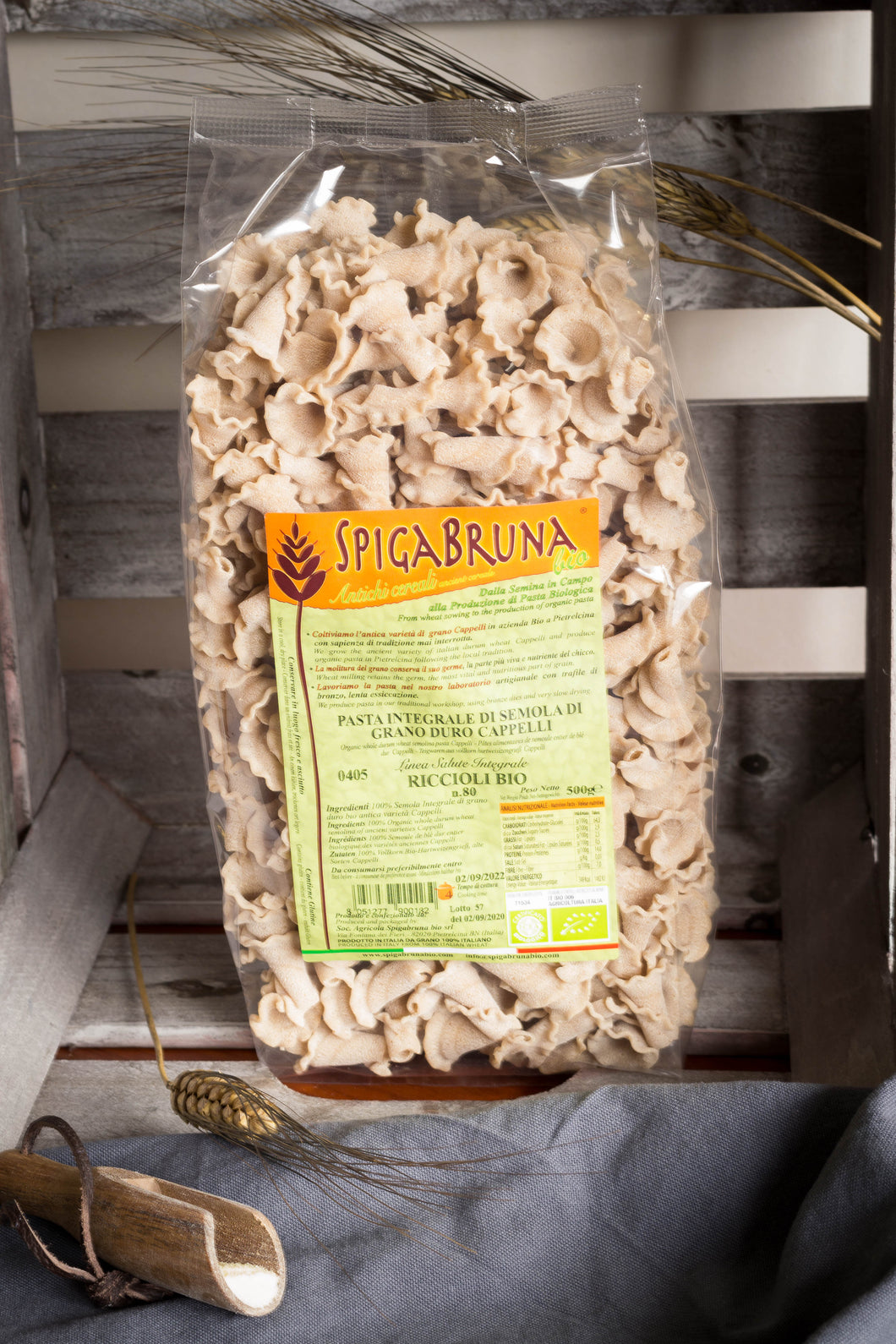 SPIGABRUNA - Riccioli au blé complet BIO (500g) - Les produits du soleil