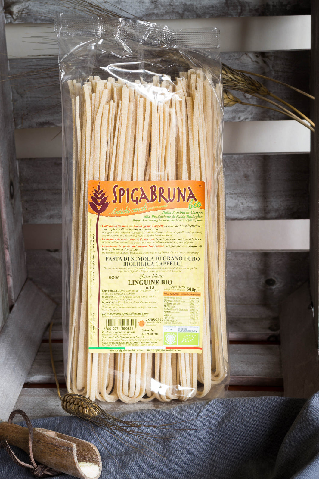 SPIGABRUNA - Linguine au blé de qualité supérieure BIO (500g) - Les produits du soleil