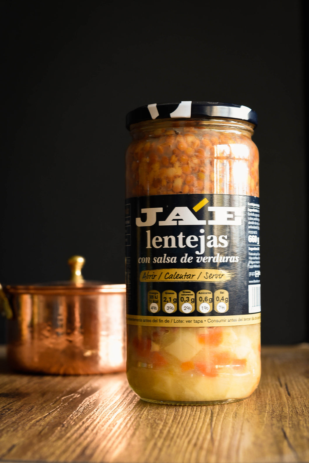 JA'E - Lentilles avec sauce aux légumes (660g) - Les produits du soleil