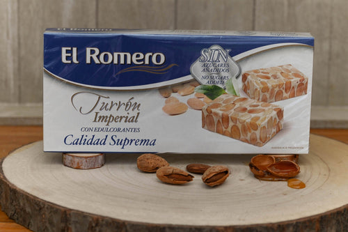 EL ROMERO - Turrón (nougat) impérial sans sucre (200g) - Les produits du soleil