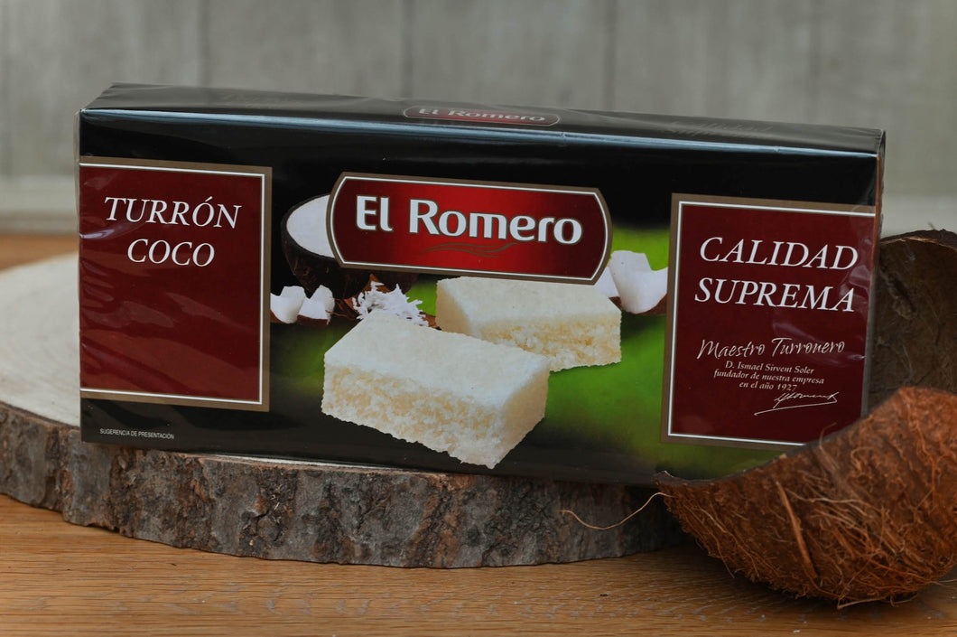 EL ROMERO - Turrón (nougat) à la coco (300g) - Les produits du soleil